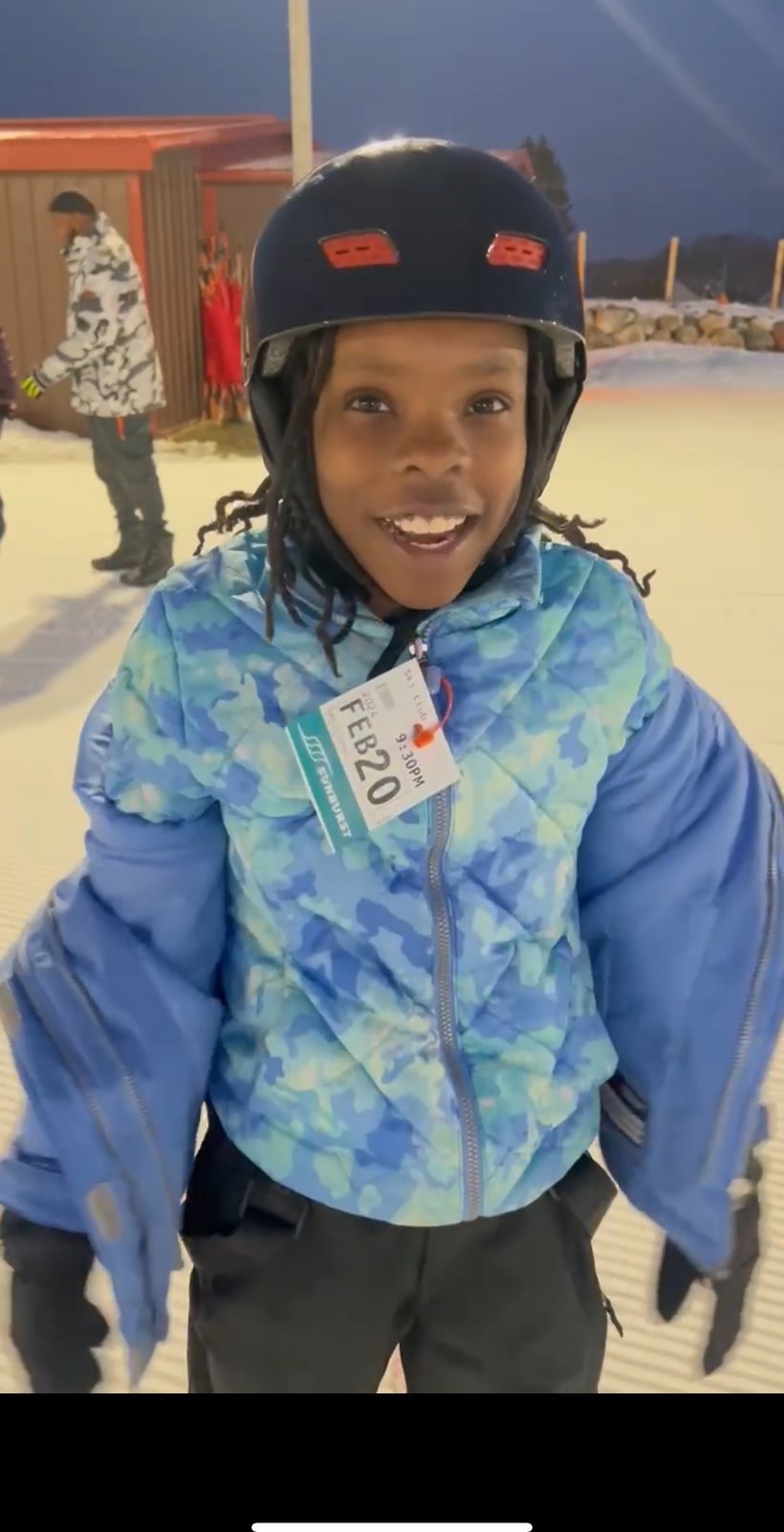 Young skier ready to ride